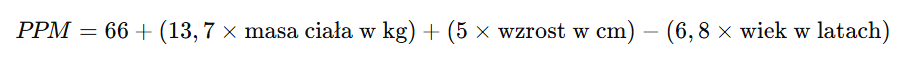 Wzór Harrisa-Benedicta dla mężczyzn